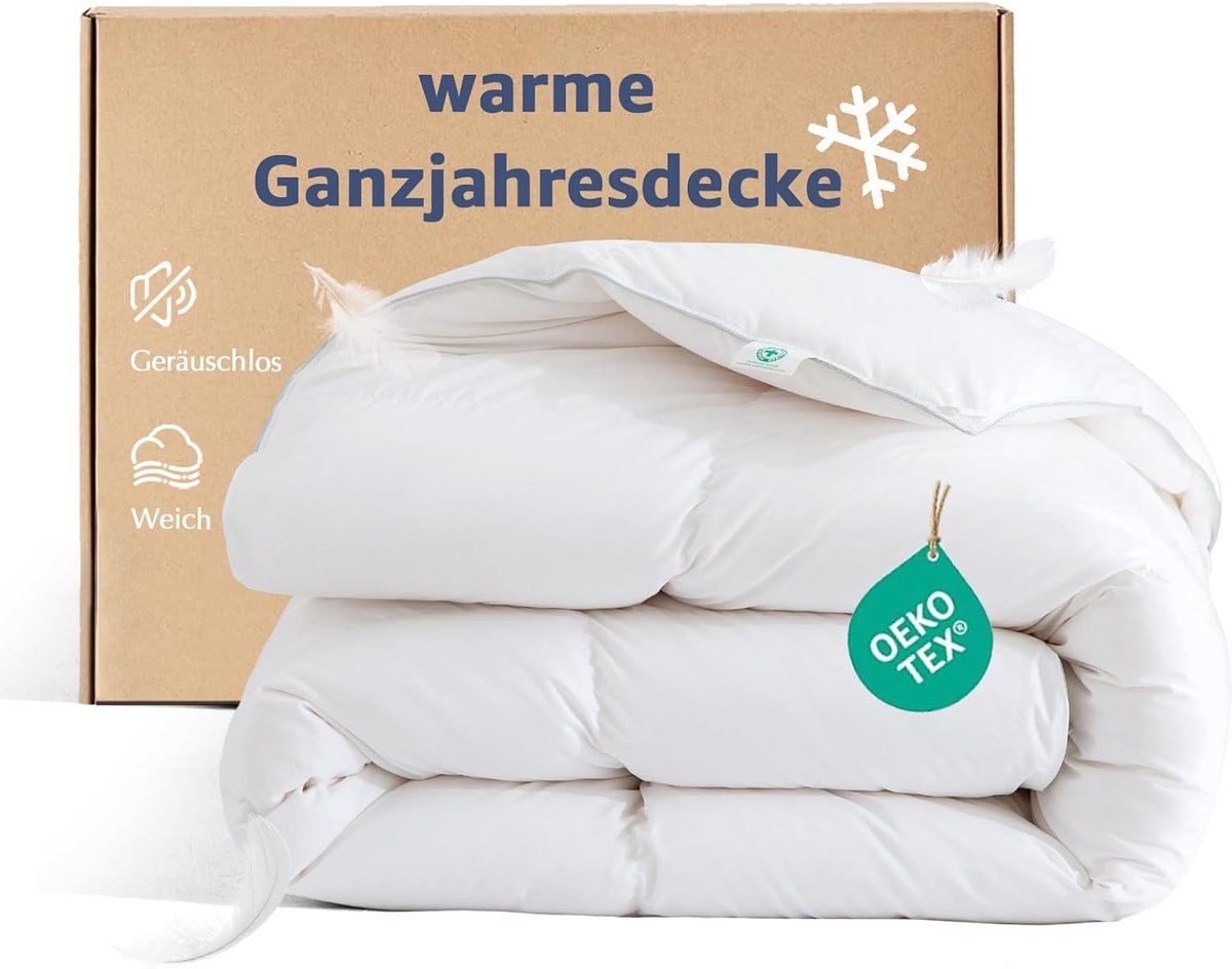 Luxe Dekbed - Zacht Veren - Hele Jaar Door - Ademend Temperatuurcompensatie - 155x220cm