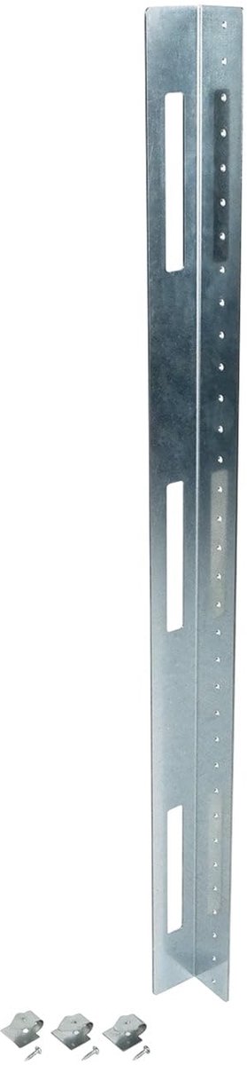 L-profiel voor steenkorven - Gabionen accessoires - Stabiele omheining - Corrosiebestendig verzinkt - 5x5x85cm