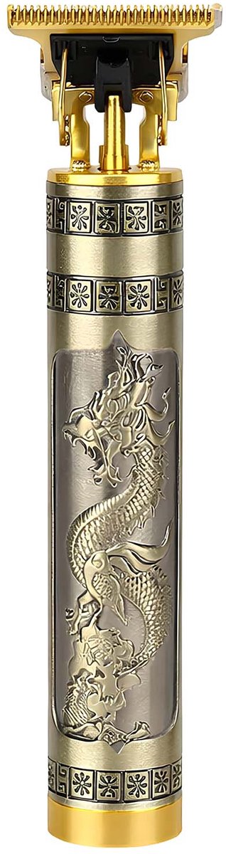 Sokany, Draadloze trimmer met metalen gravure, 3 uur batterijduur, nauwkeurige contouren en afwerking, Brons
