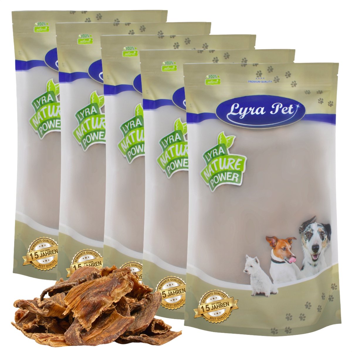 5 kg Lyra Pet® gedroogde vleeschips 4 - 10 cm BBD 9/2025