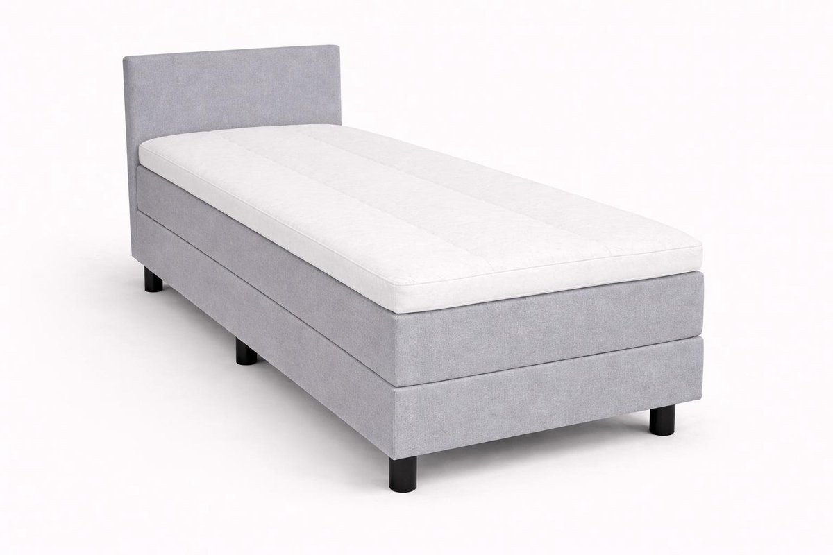 Boxspring Ayla Royal - 70x200 Compleet - Grijs Glad - Ayla Matrassen - 1 persoons