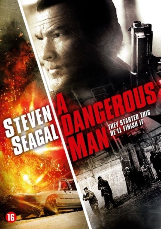 Steven Seagal in "A Dangerous Man". Explosies, een auto en een man met een wapen. PEGI 16.