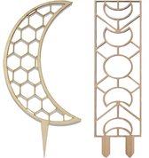 2 Stuks - Plantensteun - Plantenstok - Klimrek Planten - Hout - 30*15.5cm - Bruin - Trellis for Potted Plant - Herbruikbaar - Bevestigingsstok voor tuinieren - Tomaten klimrek - Plantenrek Trellis Moestuin - Plantenrek Buiten