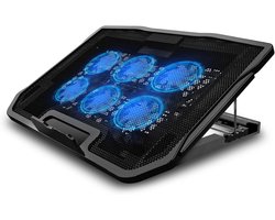 Laptopkoeling - Laptop Cooling Pad Dual USB Notebook PC Cooling Pad Computer Cooling Fan Stand met LED-licht .