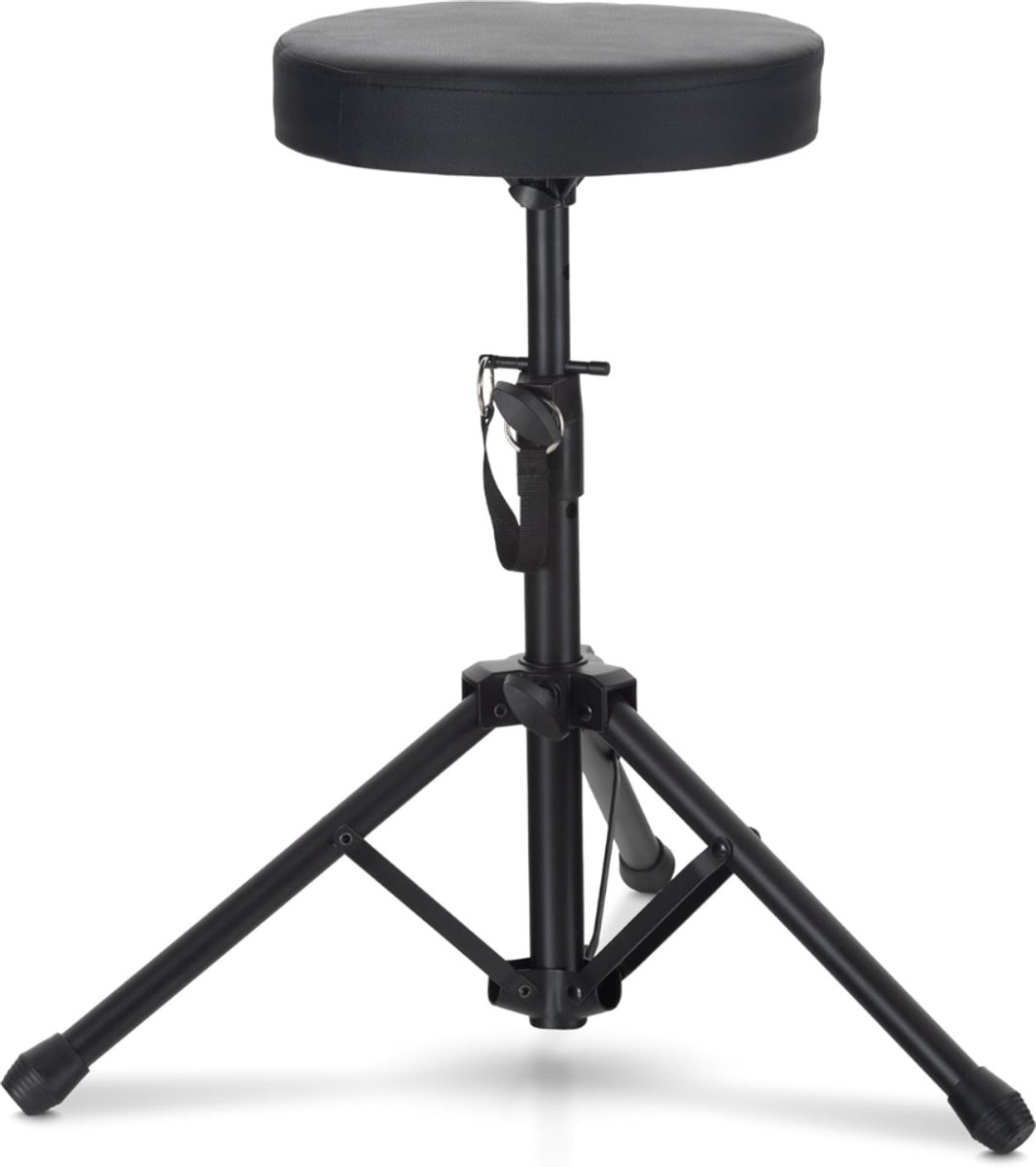 REN® Drumkruk - Kruk - Drumkruk Verstelbaar - Verstelbare drumkruk - met compact transportformaat - Zwart - 29cm x 28cm x 49cm