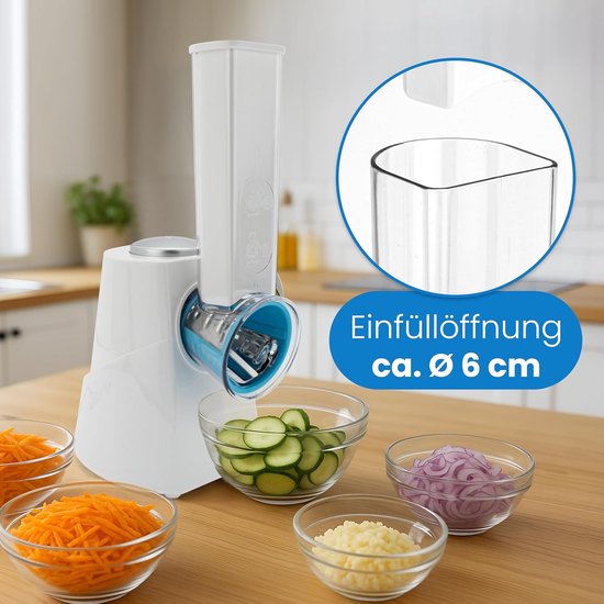 Elektrische Keukenmachine - Snijmachine Rasp - Groenten Bereiden - Vijf Functies - 150 Watt Vermogen - Zwart — afbeelding 2