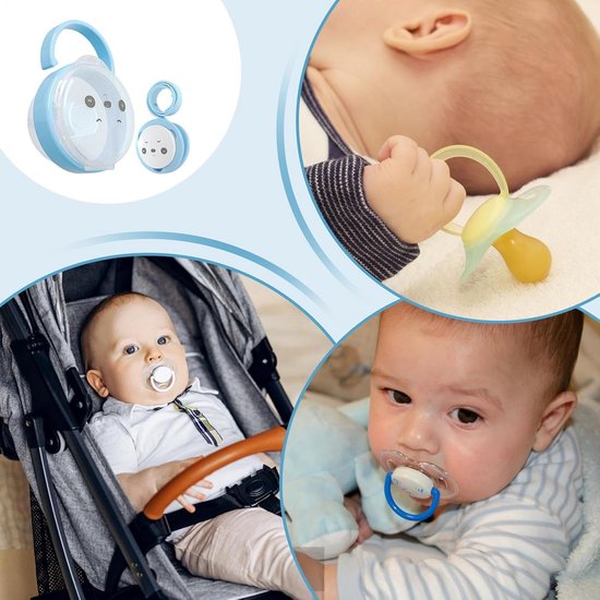 Fopspeen Houder - Panda Ketting Set - Baby Benodigdheden - Stofbestendige Opslag - 10.5 x 7.5 x 5.5 cm — afbeelding 2