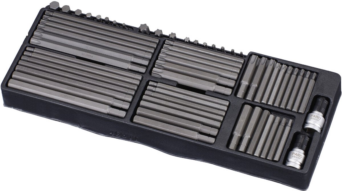 5/16'' & 10mm Inbus-Torxbitset, 63-delig