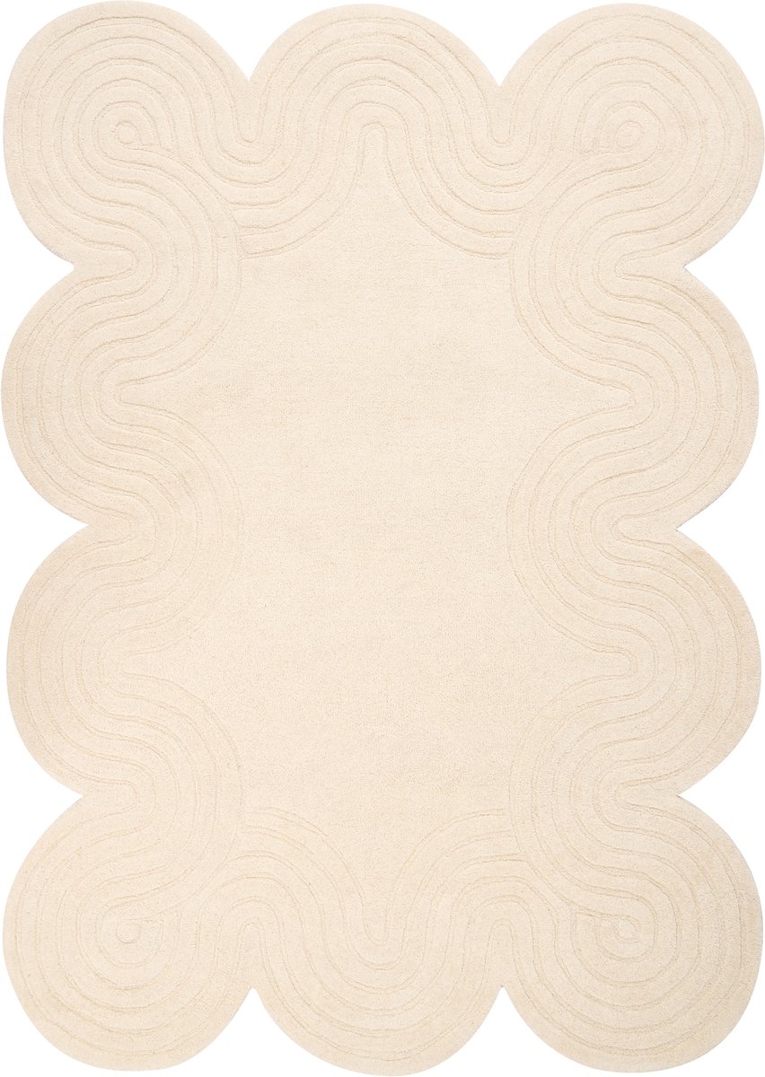 MALVAN - Vloerkleed - Beige - 160 x 200 cm - Wol