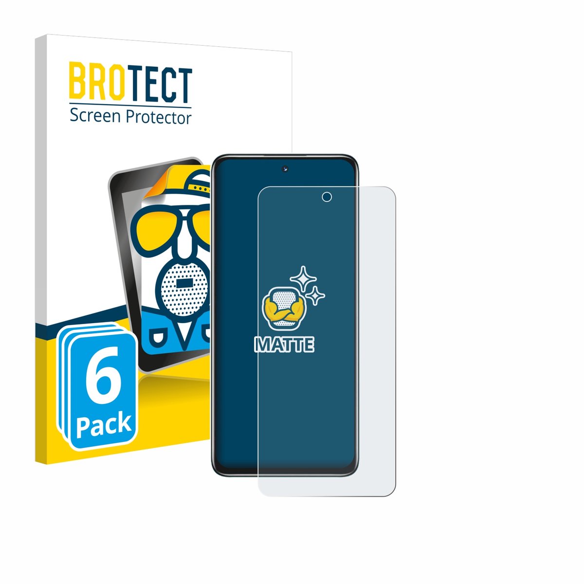 BROTECT - Screenprotector voor Huawei Nova Y73 - Folie Beschermfolie matte 6 Stuks