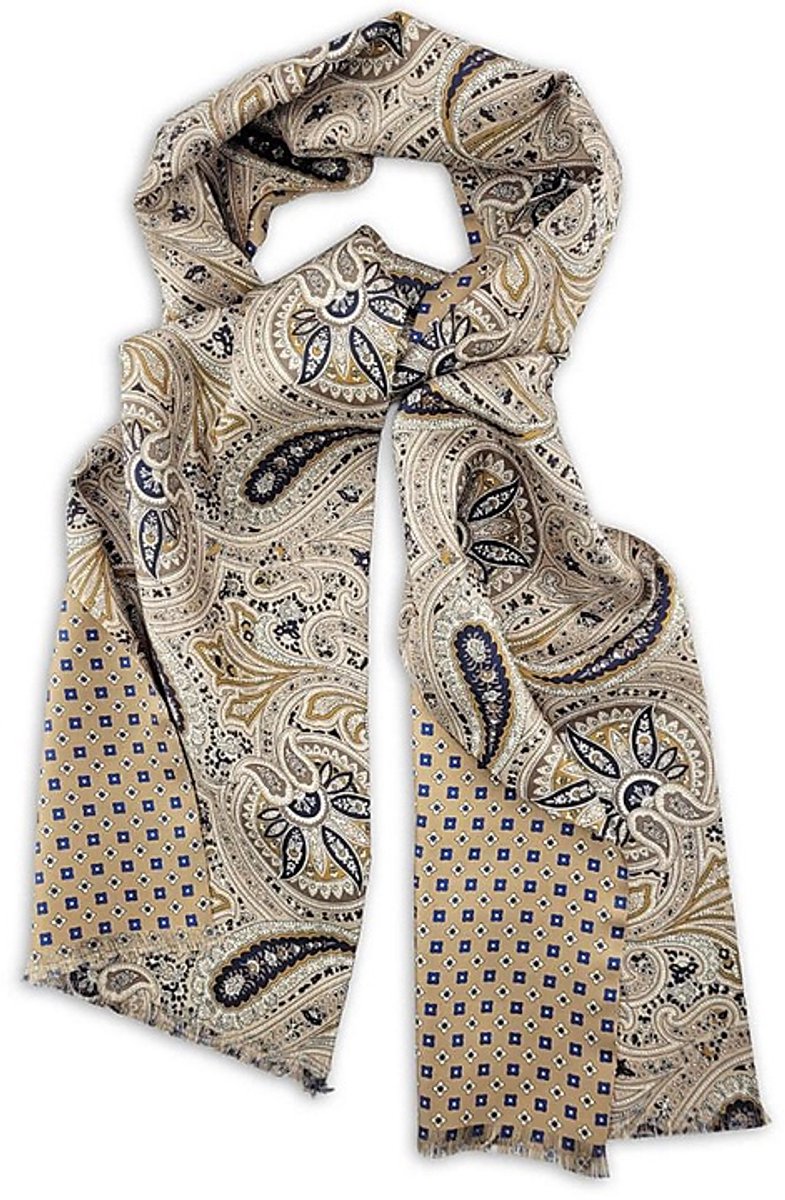Sir Redman - Sjaals - herensjaal Gordon - beige / taupe / blauw / wit