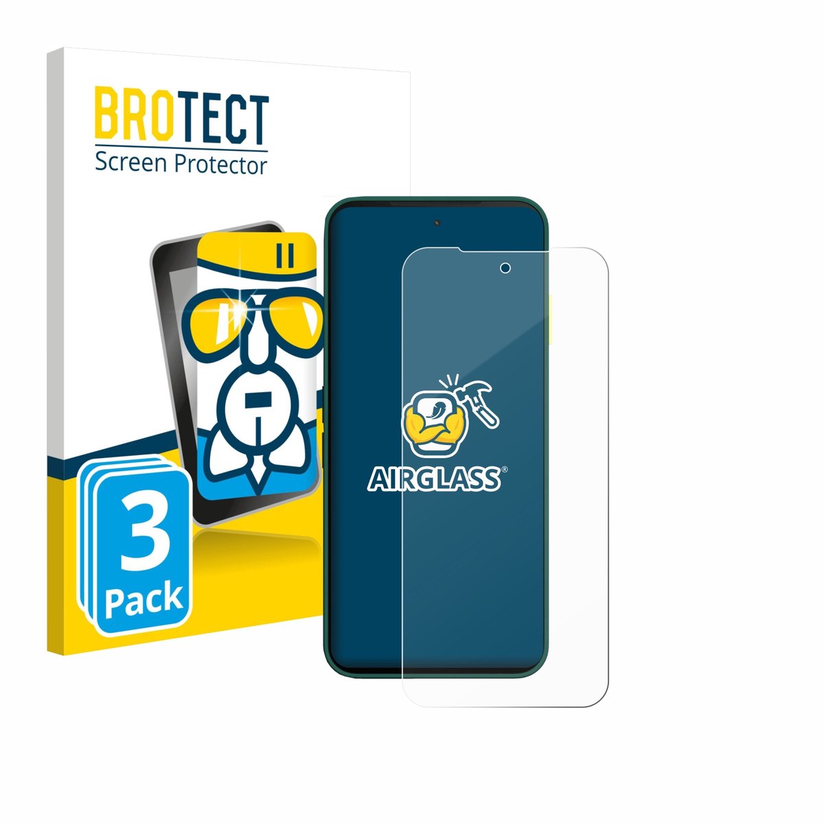 Screenprotector 3 Stuks voor Fairphone 6 Beschermglas transparant