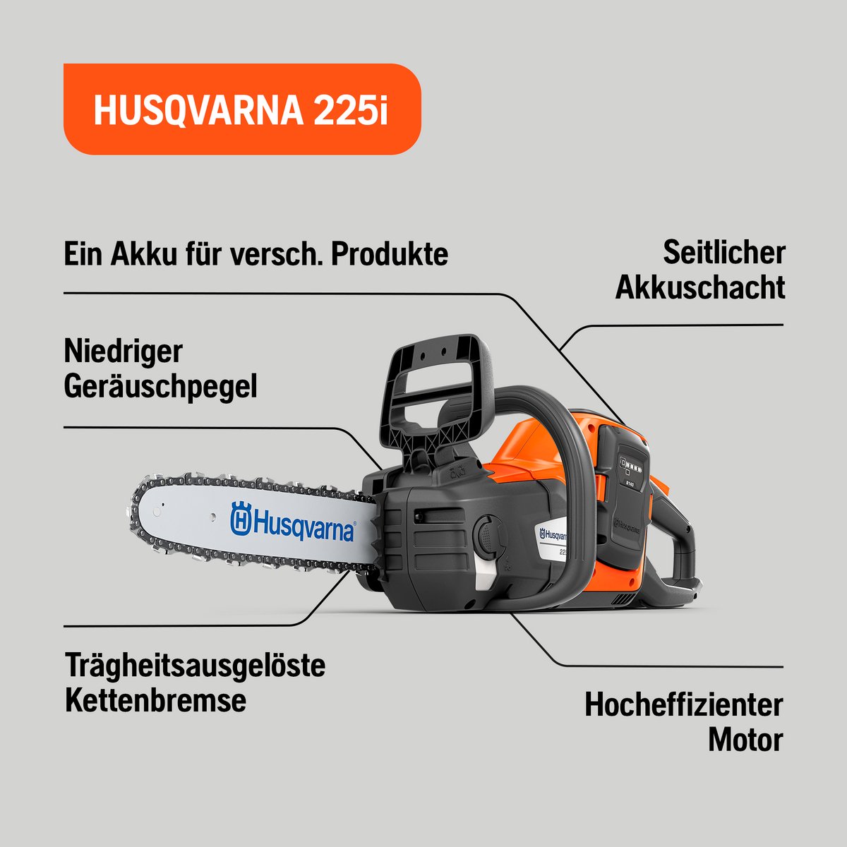 Husqvarna 225i Battery Chainsaw