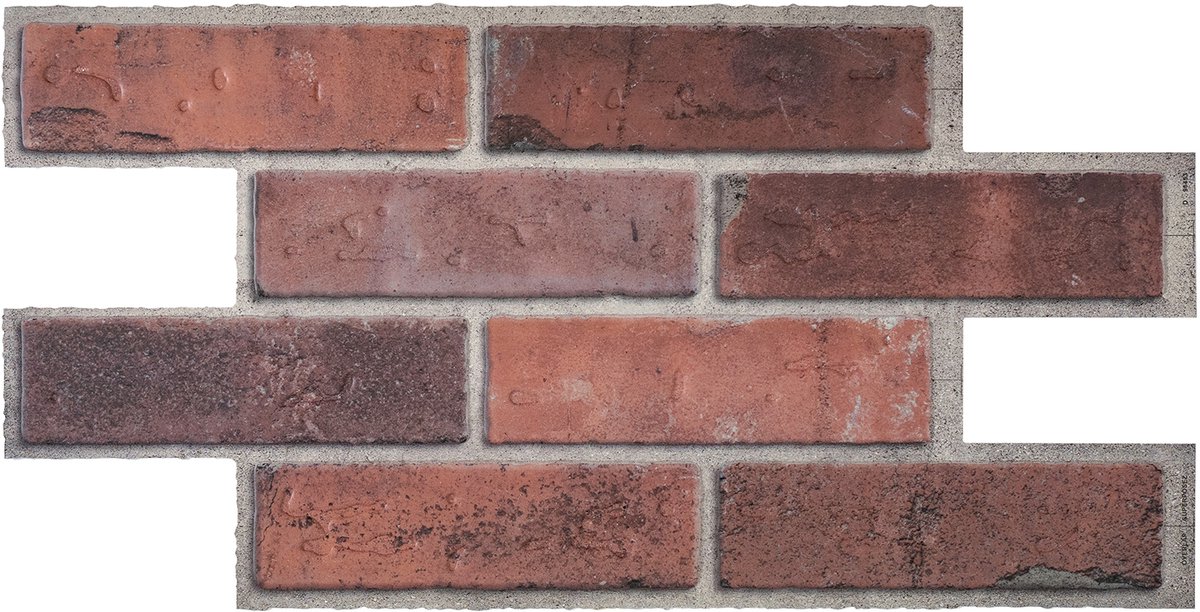 Smart Tiles Zelfklevende keuken achterwand voor keuken en badkamer Brik rode baksteen 2 54,05cm x 27,58cm