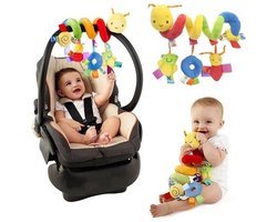 Spiraalvormige kinderwagen hangende – speelgoed voor baby’s -kinderwagen speelgoed, baby wieg spiraal speelgoed spiraal, wikkelbare kinderwagen kinderwagen/autostoel/wieg sensorische vroege educatie speelgoed voor peuters en kleuters
