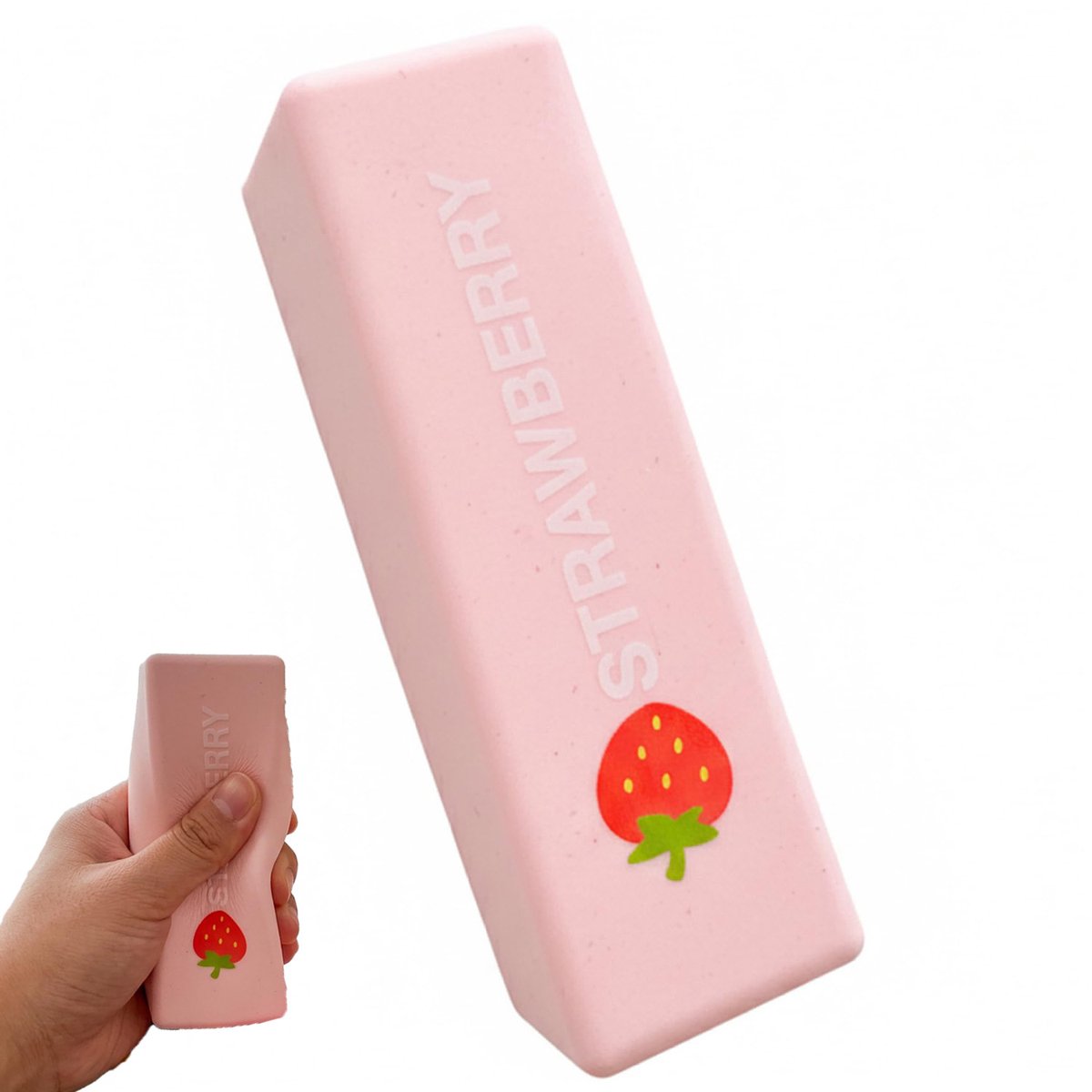 Squishy butter stick - Slow rising knijpspeelgoed - Realistisch eten fidget toy - Stressbal voor stressverlichting - Leuk cadeau en party favor - Aardbei