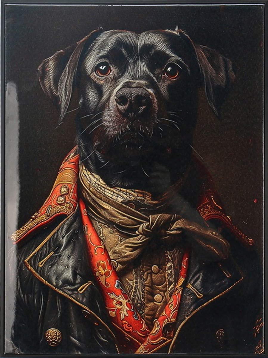 Schilderij regency hond 45x60cm