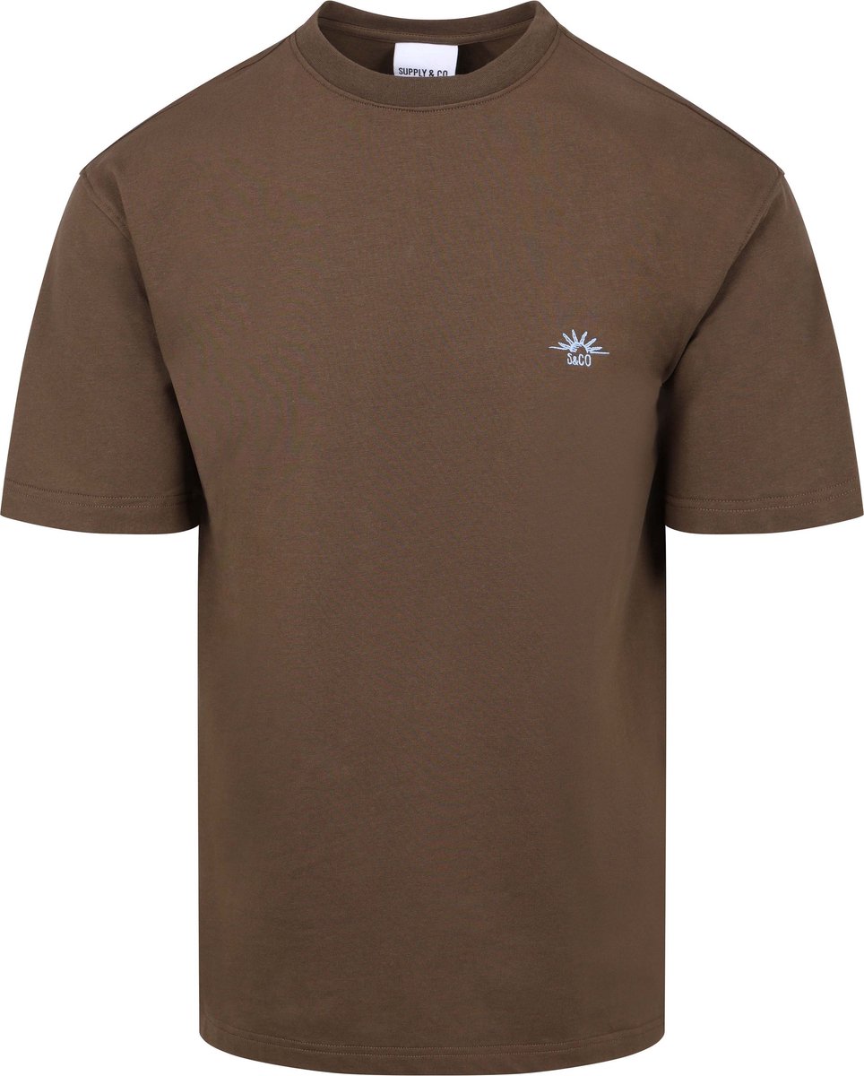 Supply & Co T-Shirt Backprint Bruin - Maat M - Heren - Casual T-shirts
