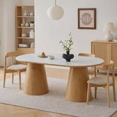 Milton & Oldbrook Eettafel 200 cm Elvas Marmerlook Wit