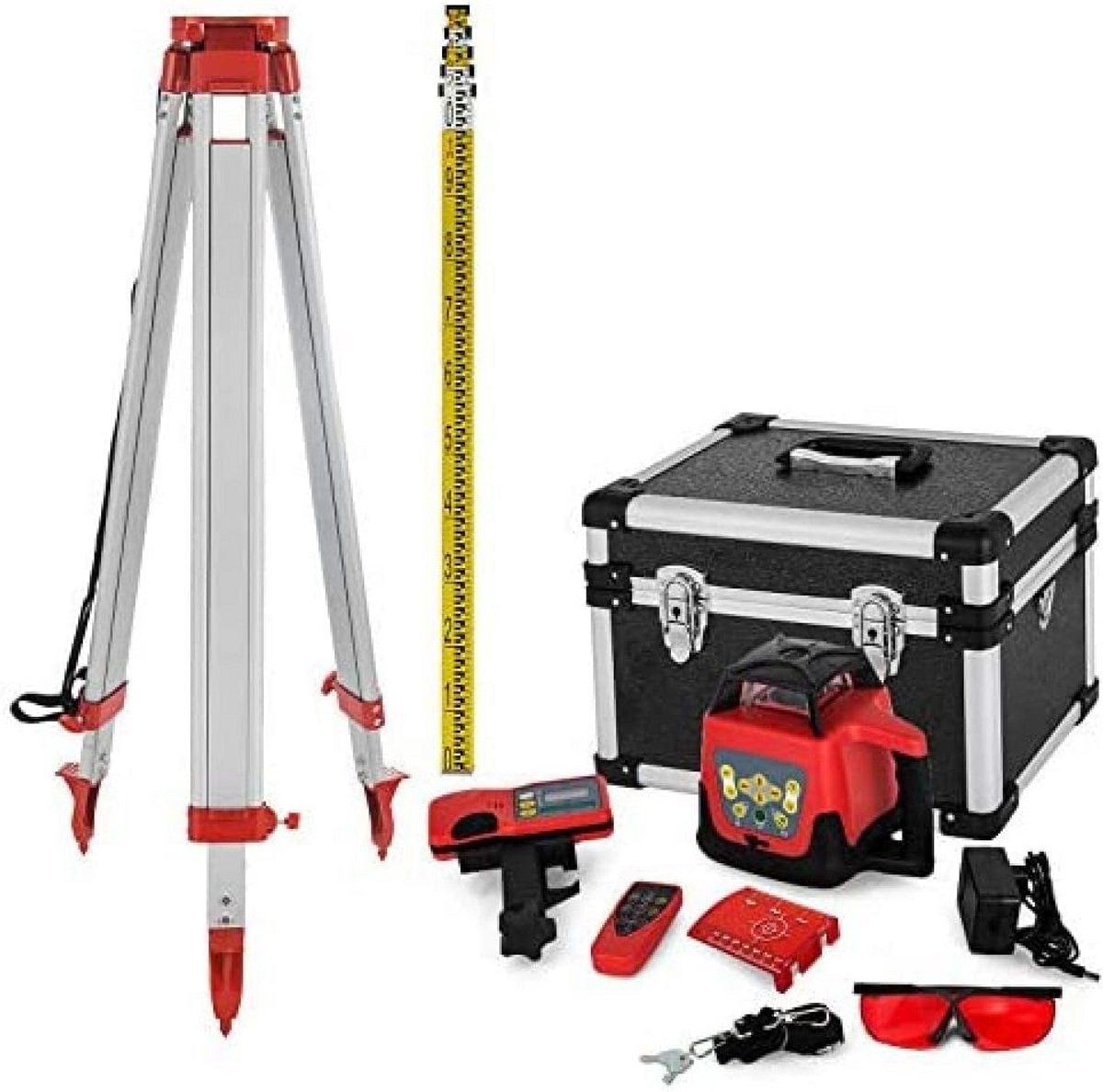 Zelfnivellerende Rotatielaser Set met Ontvanger en Statief voor Bouw en Interieur