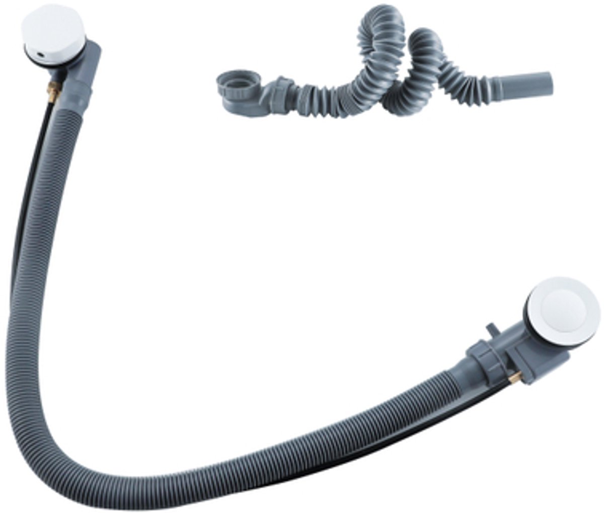 FugaFlow Eccelente Acces Badafvoercombinatie - draaibediening - verlengd - mat wit