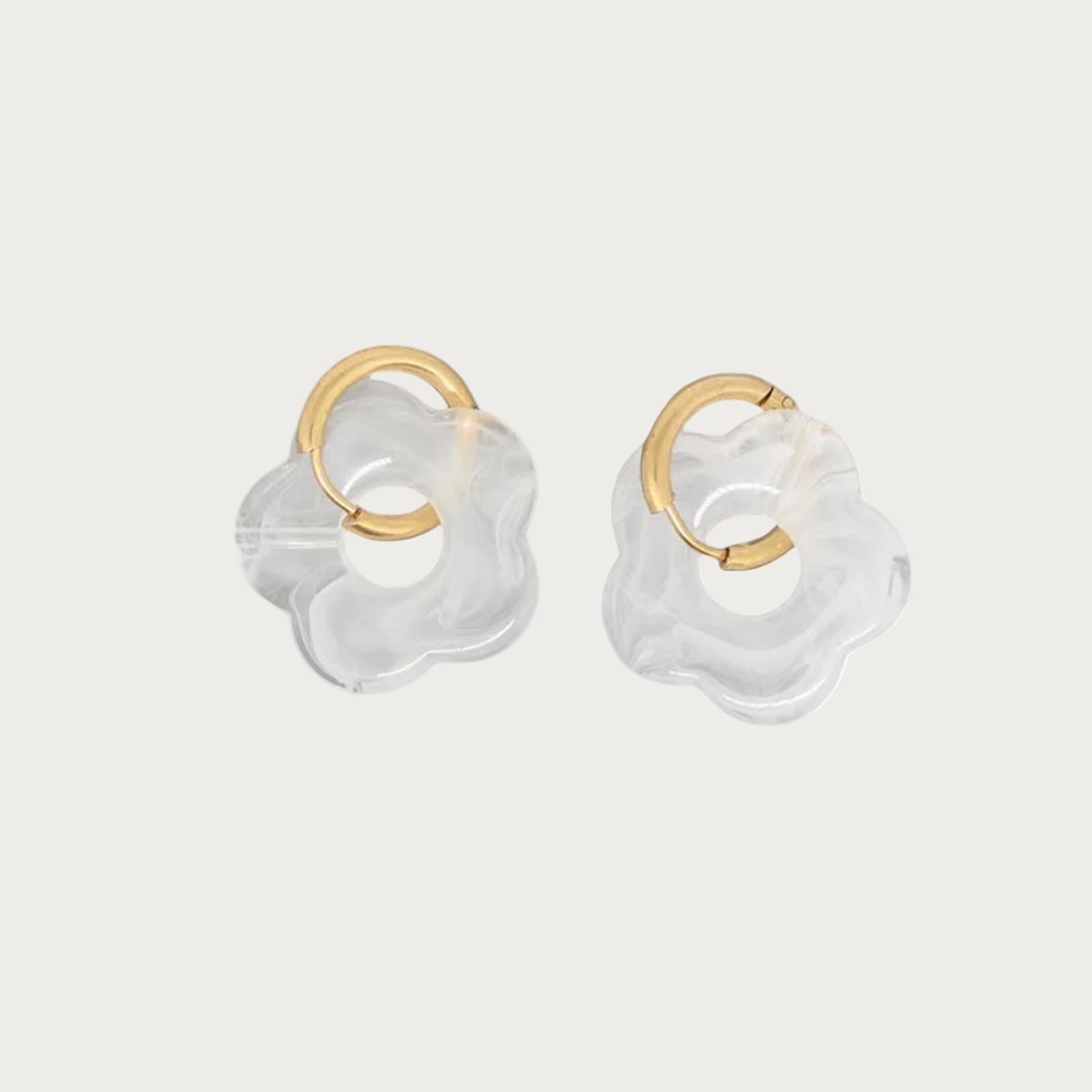Rosy - Oorbellen - Clear White