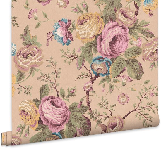 Laura Ashley Vliesbehang - Uffington Roses Plaster Pink 10mx52cm