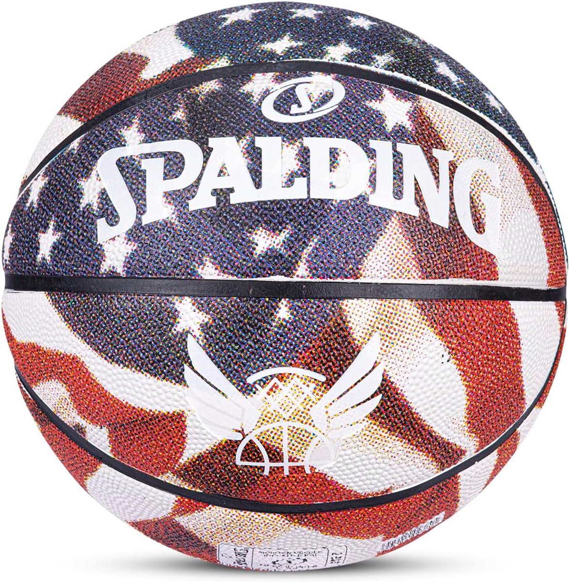 Basketbal Maat 7 Binnen en Buiten Speelbal Grijs Blauw Rood