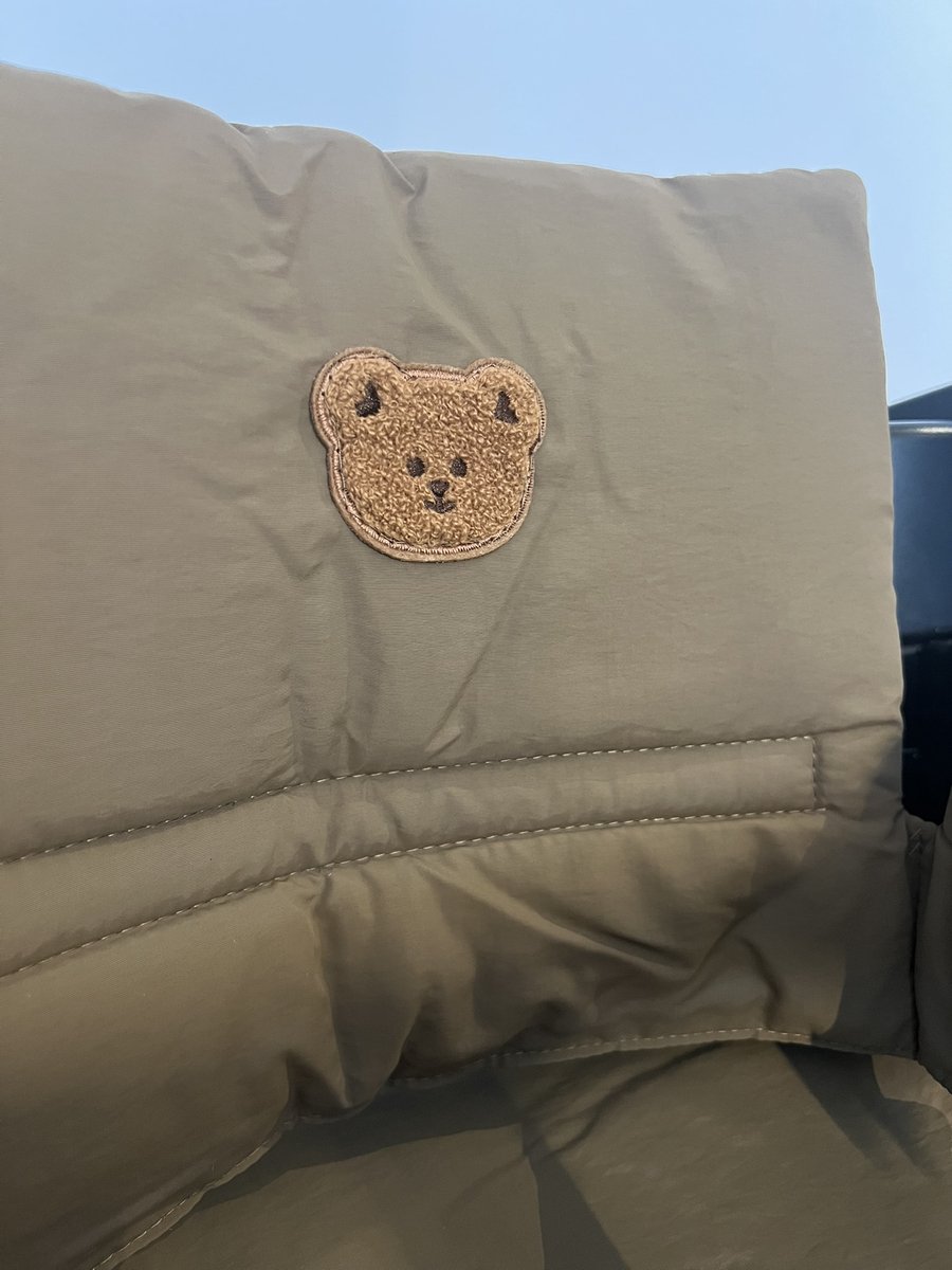 HHHK - Stokke Tripp Trapp Kussenset - Zitkussen en Rugkussen - Bruin met Beertje - Stoelverkleiner - Babyset Kussen -Kinderstoel – foto 3