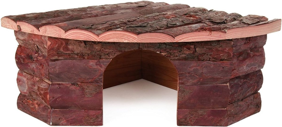 Quvo® Egelhuis - Egelhuisje Hout – Cavia Huisje Met Afneembaar Dak – Hout - 42cm x 30cm x 15cm