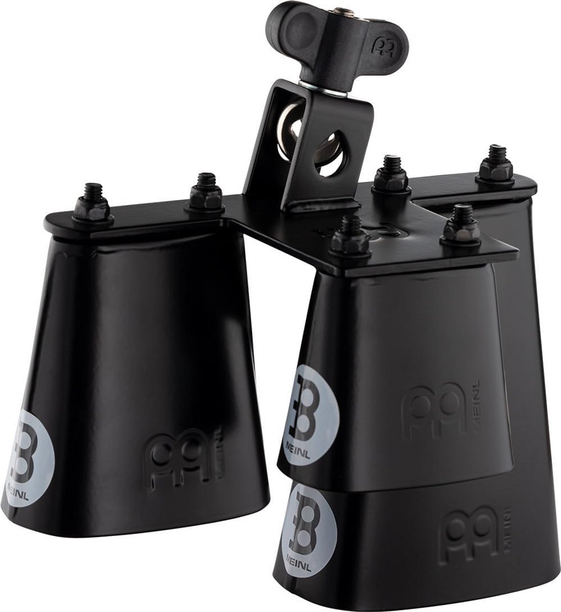 Drievoudige Triple Bell Zwart Afgewerkt Percussie-Instrument