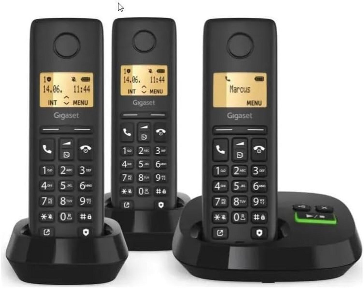 Draadloze DECT Telefoon met 3 Hoornspeakers en Antwoordapparaat