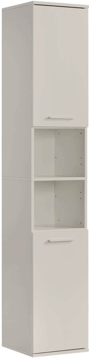mokebo Badkamer kolomkast 'Der Matrose' (180x33x34 cm) Smalle badkamer zijkast of houten badkamerkast in grijs beige hout