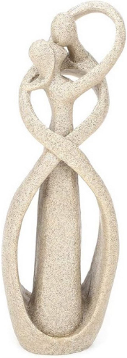 BOG Handgemaakte Zandsteen Sculptuur – Kussend Koppel Beeldje – Abstracte Liefde Sculptuur – Artistieke Decoratie Voor Woonkamer – Bureau – Valentijnsdag – Bruiloft – Cadeau beige