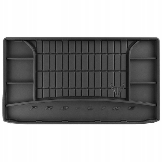 Tapis de coffre noir avec logo 'Pro-Line' et tête de taureau.