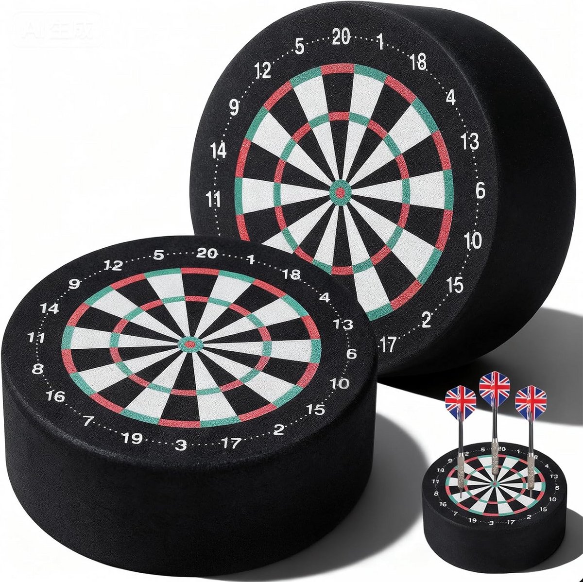 Darts Standaard & Basisstation Set voor Zachte en Stalen Dartpijlen - Draagbaar Miniset (2 Stuks)