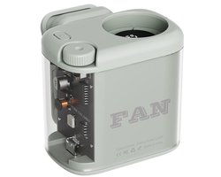 Tailleventilator - Draagbare Ventilator - 100 Snelheden - Digitaal Display - 1800 mAh - Bladloos - Met Transparante Clip - 6-8 Uur - Lichtgroen