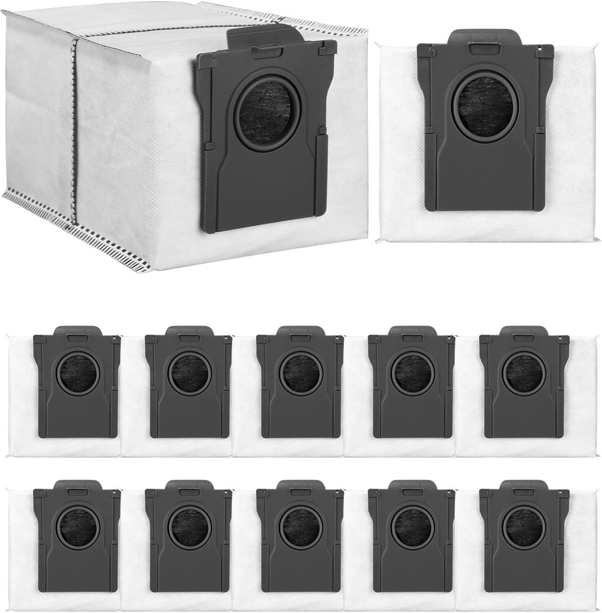 12x Stofzuigerzakken geschikt voor Dreame X30 - X40 - S30 - S10 - Automatisch Sluitend - 4-Laags HEPA Filter - Anti-Allergie Zakken