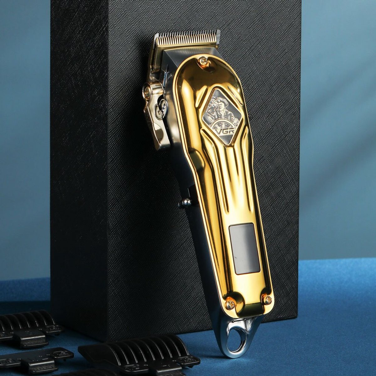 Professionele Draadloze Tondeuse voor Mannen – VGR V-267 – Haartrimmer & Baardtrimmer – LED Display – 2000mAh – Metalen Behuizing