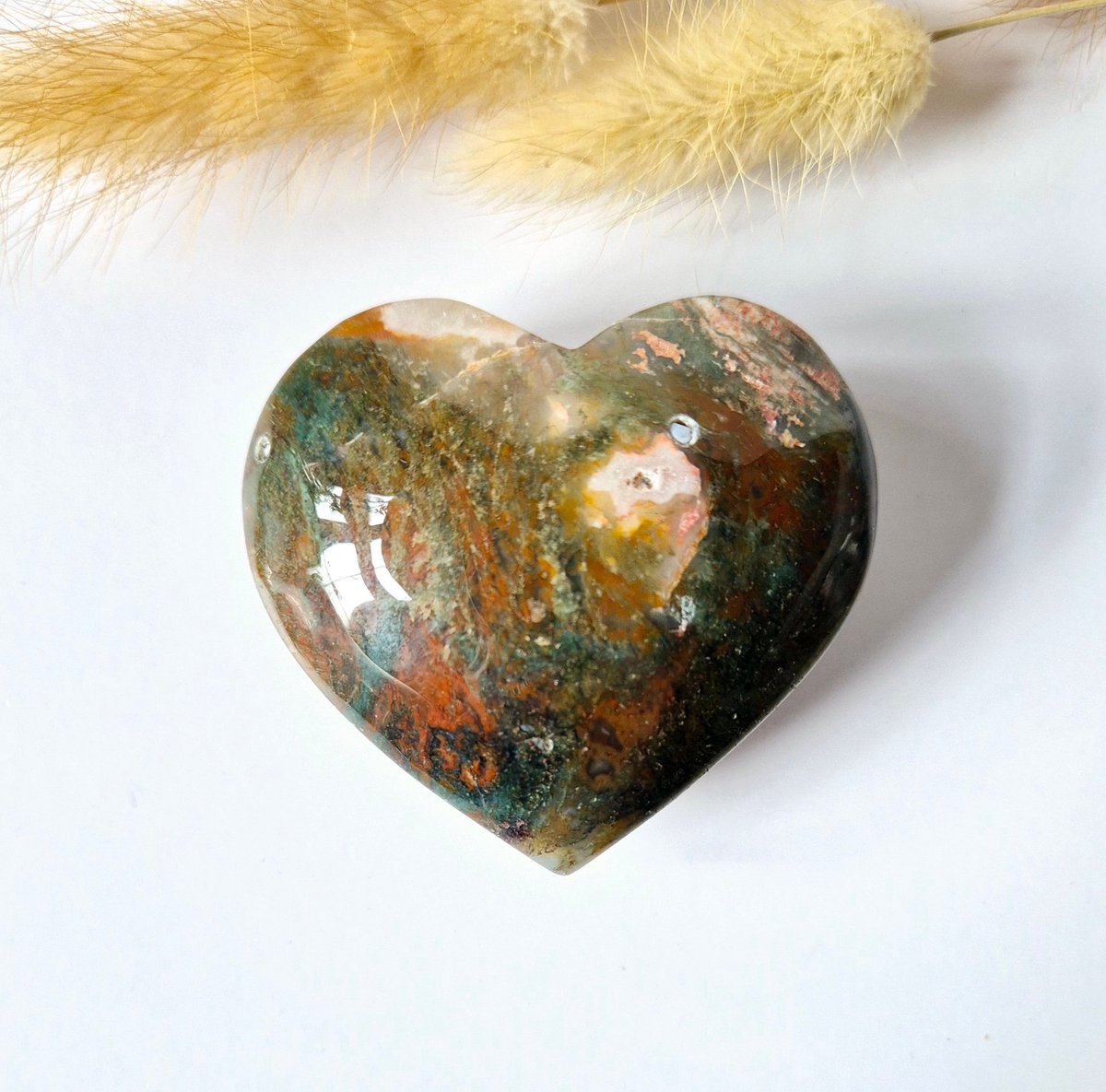Moonlight Gemstones Druzy Rode Mosagaat Hart 6-8cm – #44 (perfect voor Valentijn) Edelsteen