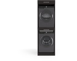Wasophoogte® Wasmachine Kast Berlin - Wasmachine verhoger - Wasmachine ombouw - 700(D)*665(B)*2110(H) mm - Zwart