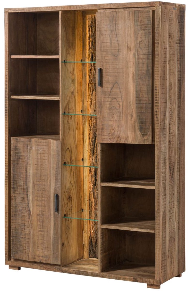 MASSIVMOEBEL24.DE kast BARK #101 natuur 118 x 180 x 40 cm