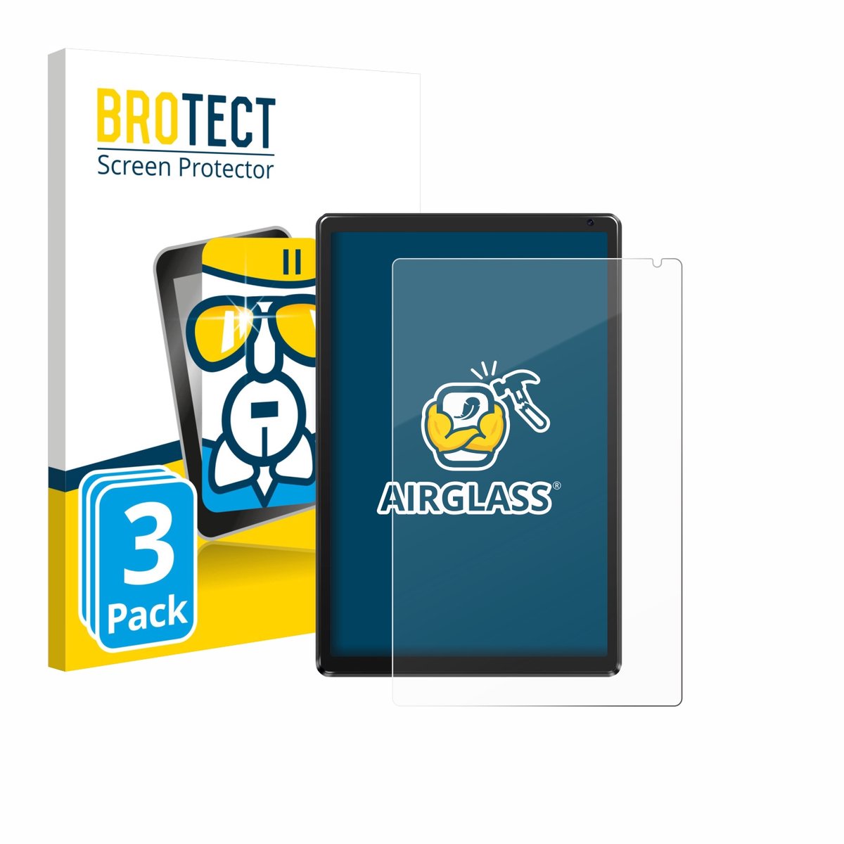Screenprotector 3 Stuks voor Ainmel AMLC12 10.1" Beschermglas transparant