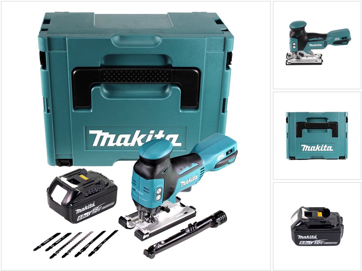Makita DJV 181 G1J accu pendelzaag 18 V borstelloos + 1x accu 6,0 Ah + Makpac - zonder oplader