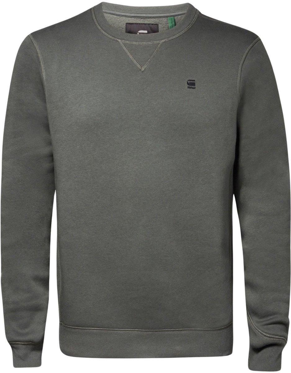 G-STAR Premium core r sw ls Heren Trui graphite Donkergroen