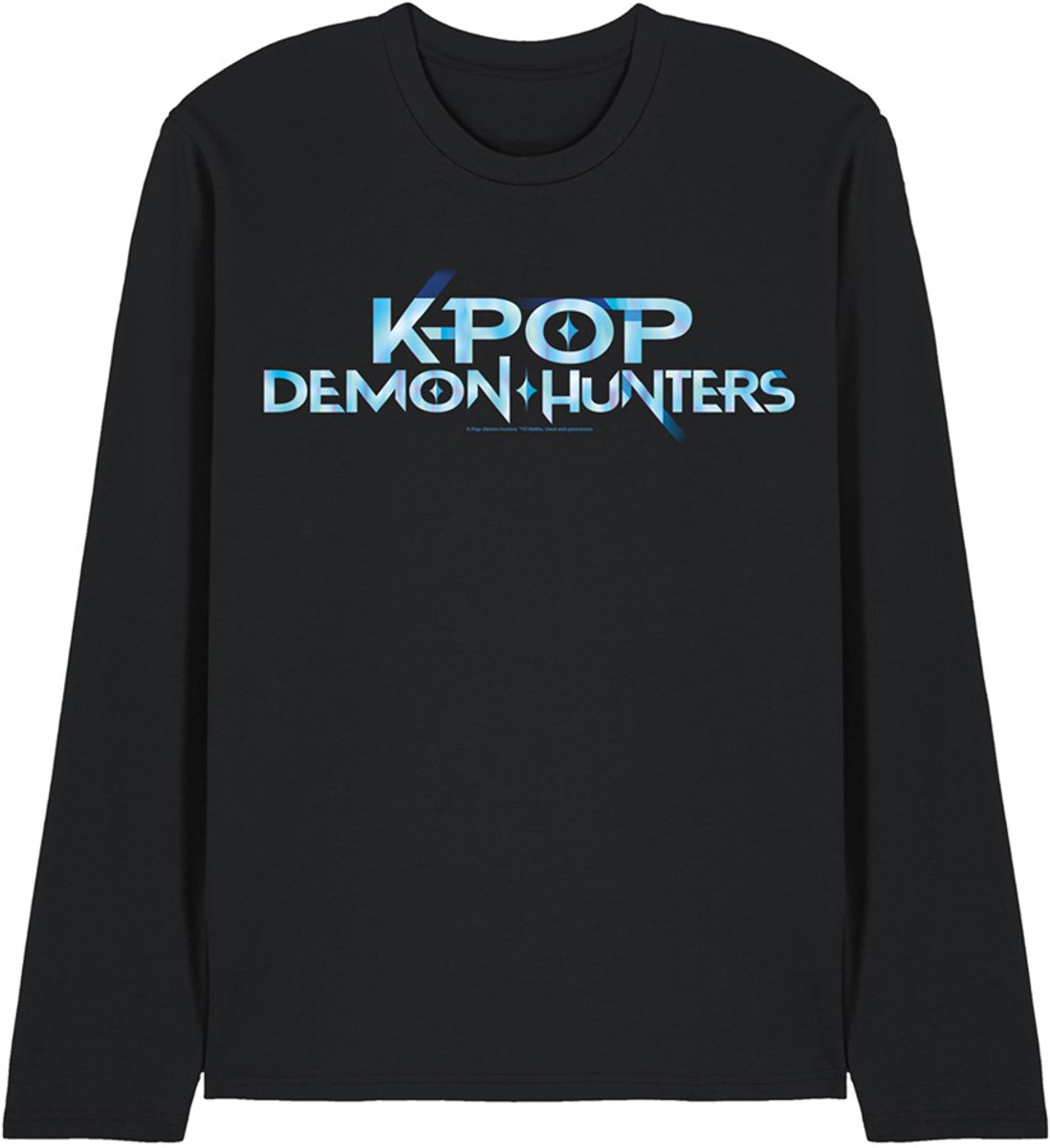 Kpop Demon Hunters Full Colour Logo Unisex T-shirt met lange mouwen - Zwart - XL