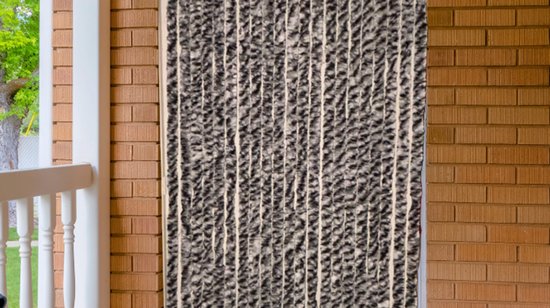 Vliegengordijnenexpert - Kattenstaart - 90x220 cm - Zwart-Wit Gevlamd van Merkloos — afbeelding 2