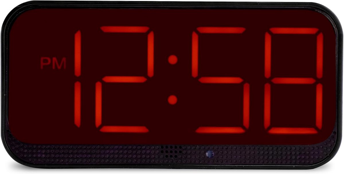 Draadloos LED Wekker met Groot Display, Instelbare Helderheid en Volume