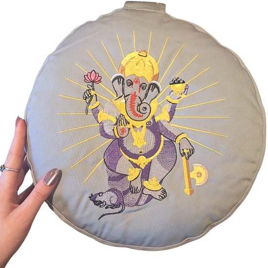YogaStyles Meditatiekussen Symbolic Ganesha grijs van YogaStyles — afbeelding 4