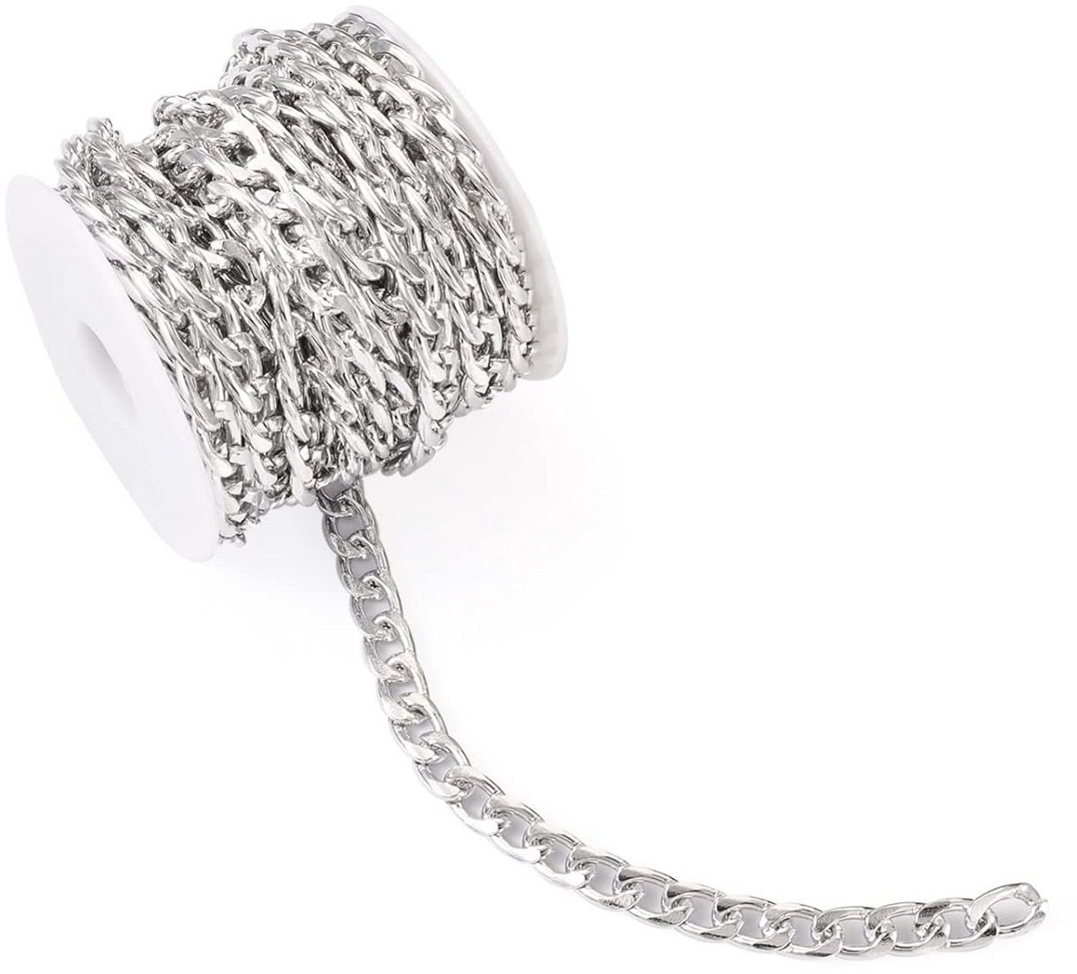 4 Meter Aluminium Curb Chain 13x8mm voor Sieraden Maken - DIY Ketting voor Vrouwen en Mannen
